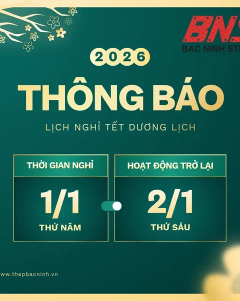 [THÔNG BÁO] LỊCH NGHỈ TẾT DƯƠNG LỊCH 2026
